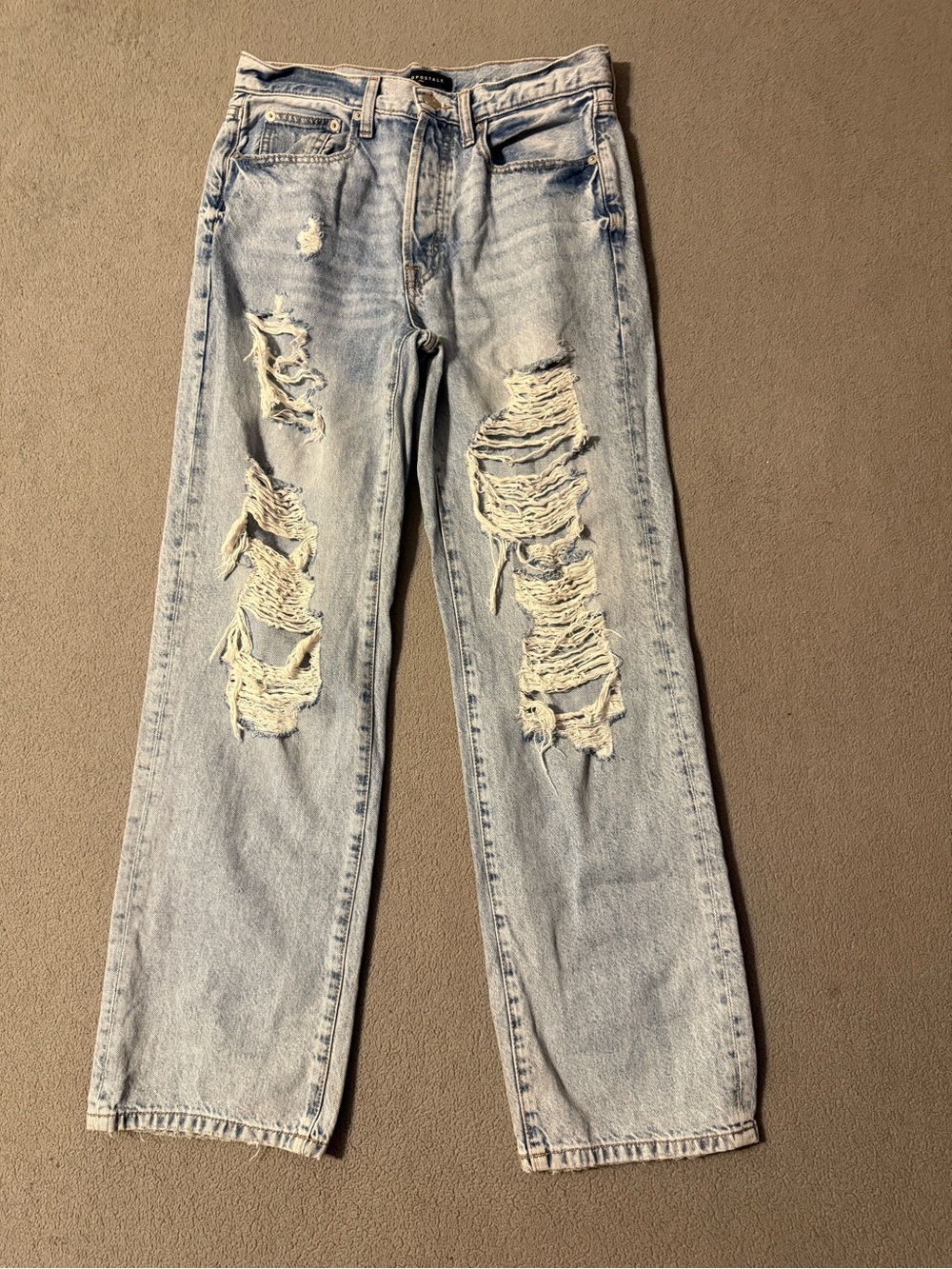 Aeropostale Light Blue Distressed Boyfriend Jeans